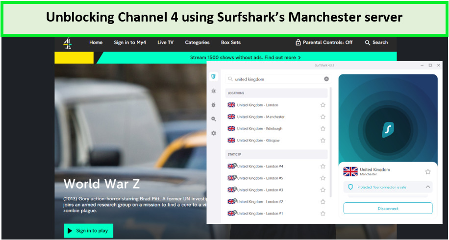 surfshark-unblock-channel4-in-Spain