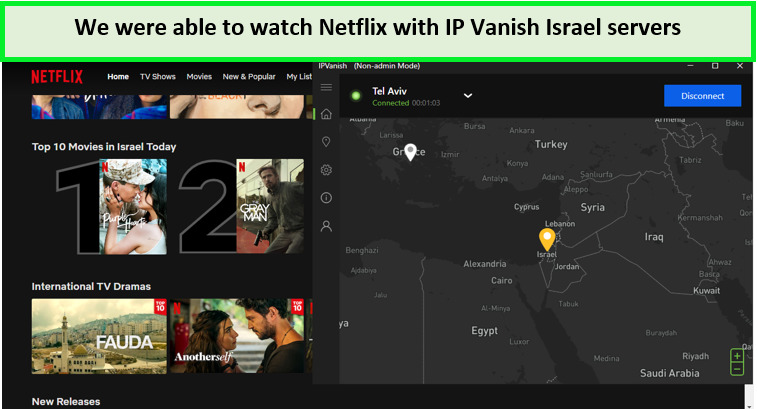 IPvanish-unblocking-Netflix-with-Israel-IP-in-South Korea