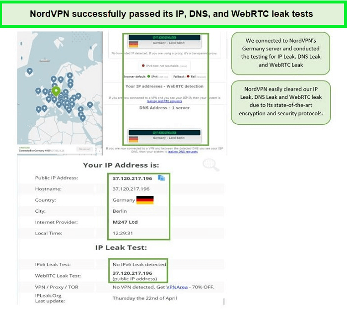  Test de fuite DNS et IP NordVPN in - France 