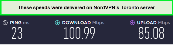  Prueba de velocidad de NordVPN en el servidor de Canadá in - Espana 