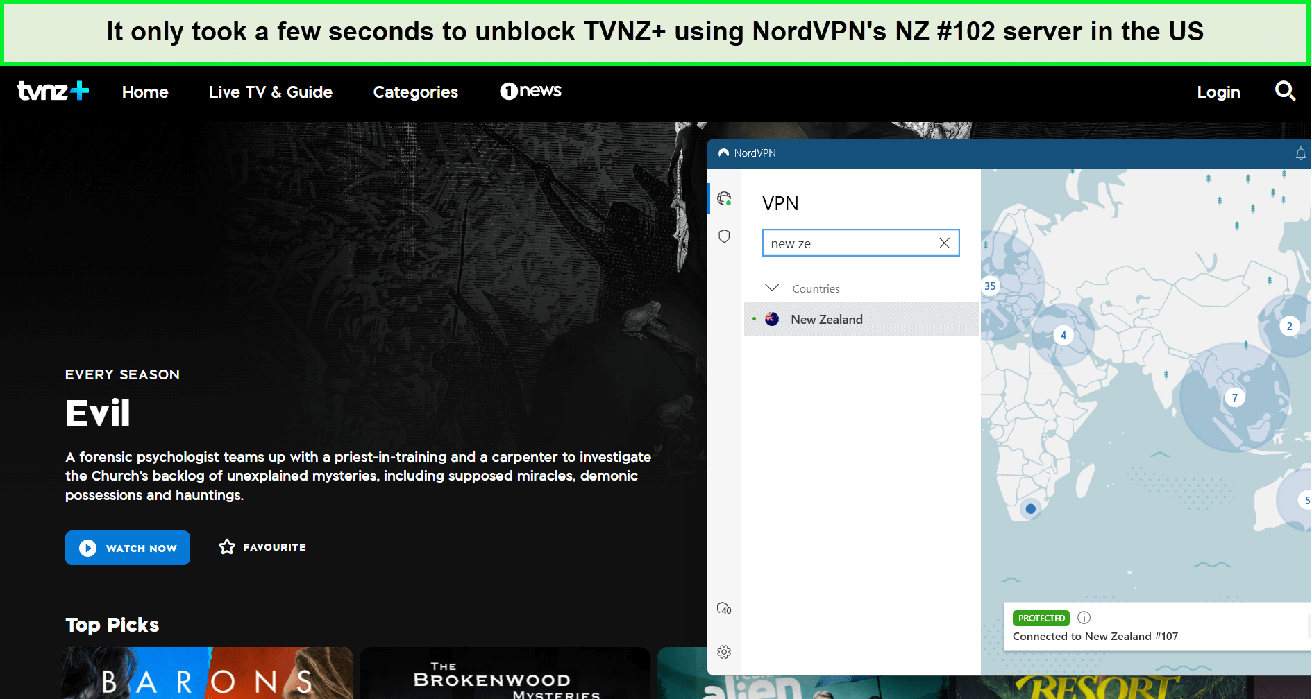  NordVPN-TVNZ entblockt in - Deutschland 
