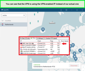  NordVPN verwendet die VPN-IP für das Torrenting. in - Deutschland 