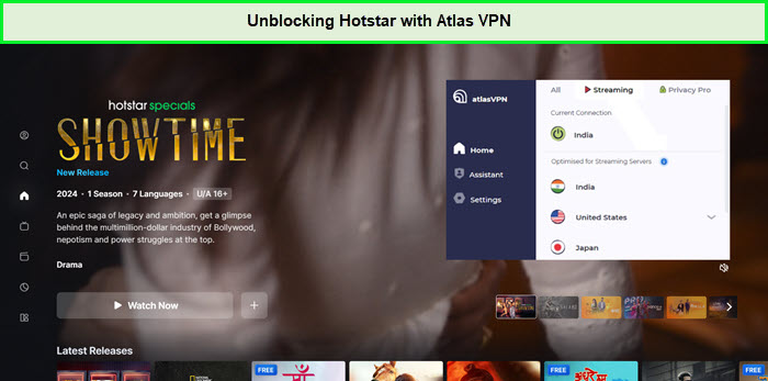  使用Atlas VPN解锁Hotstar in - no region 