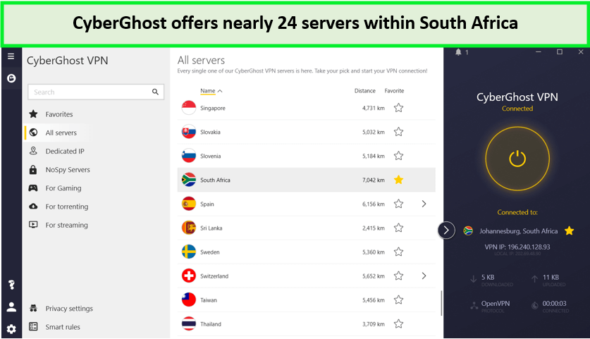 cyberghost-south-africa-server