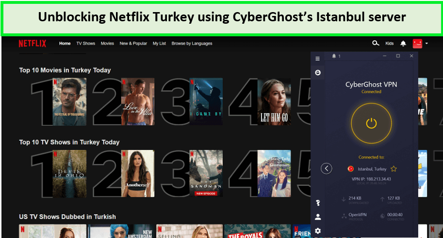 cyberghost-unblock-netflix-turkey-For Australian Users