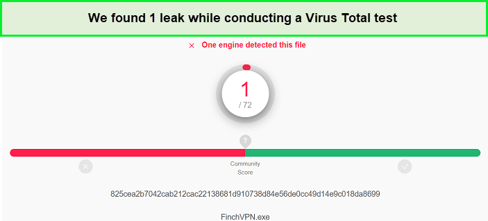 finchvpn-virus-total-test