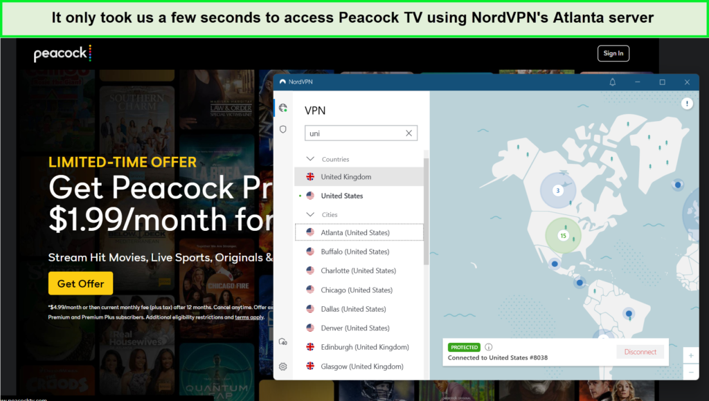 NordVPN-unblocked-peacock-tv-in-Spain