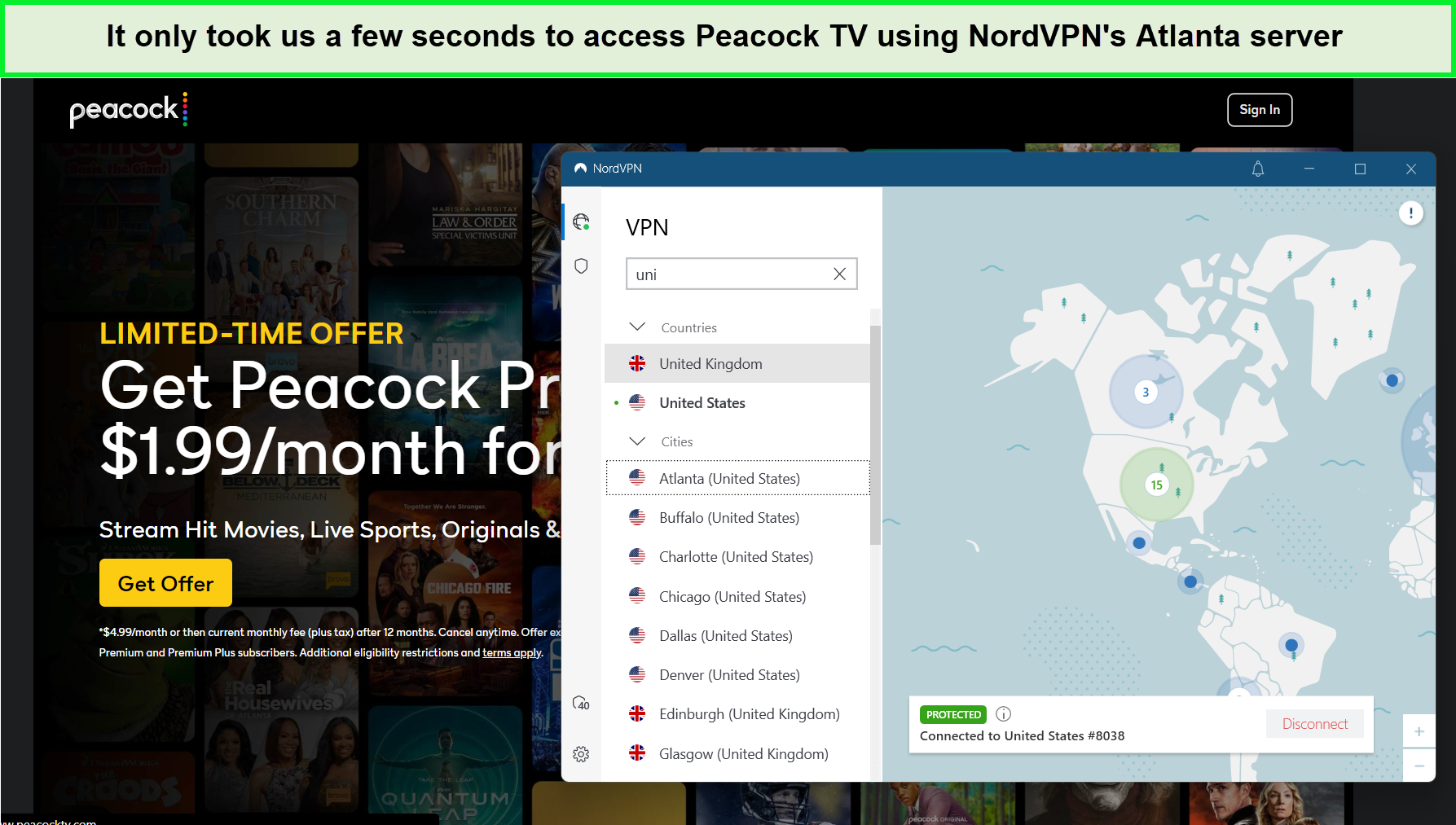 NordVPN-sbloccato-peacock-tv- in - Italia 