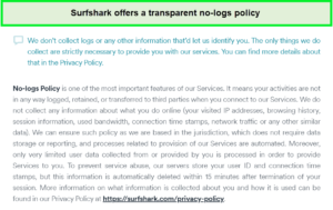  Politica di non registrazione di Surfshark in - Italia 