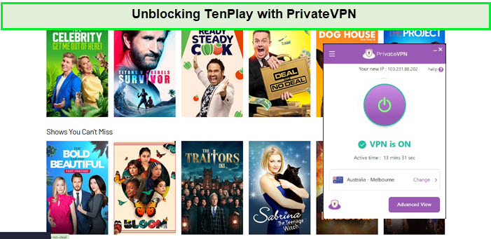 unblocked-tenplay-with-PrivateVPN-in-Netherlands