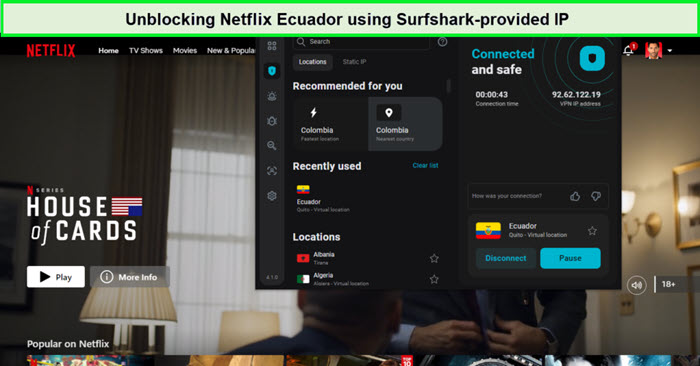 Surfshark-unblockierte-Ecuador-IP-VR 