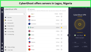 cyberghost-nigeria-servers