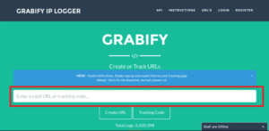 enter-url-on-grabify-homepage