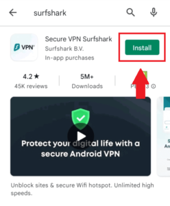 search-for-the-surfshark-app-on-android-in-Spain