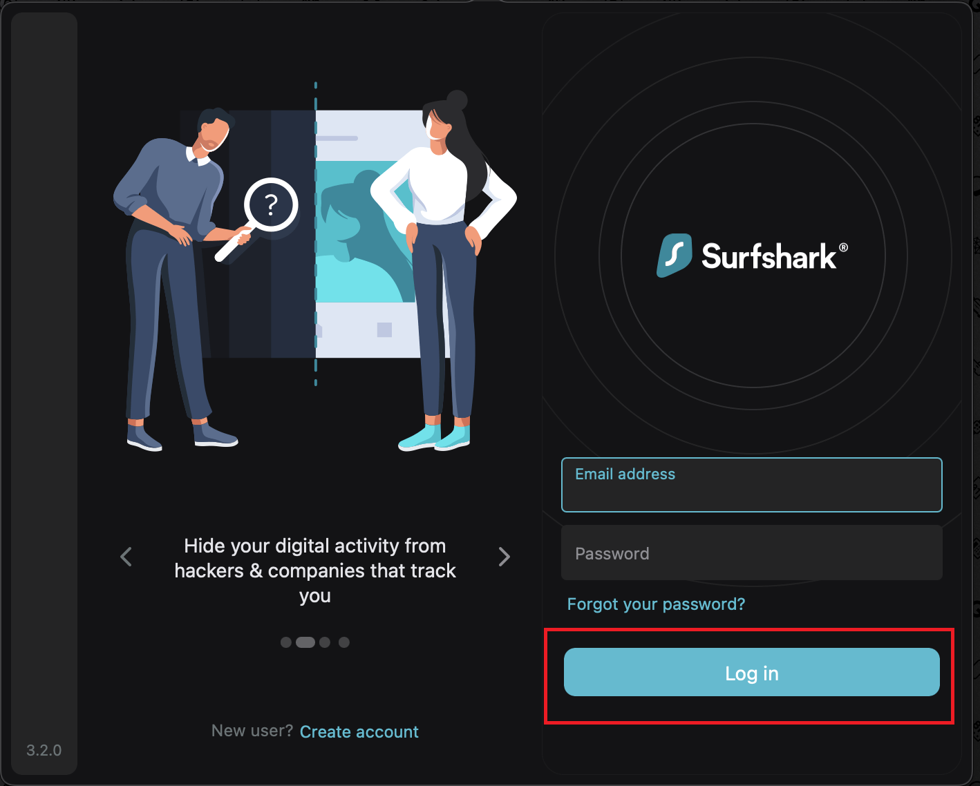  Inicie sesión en la aplicación Surfshark en Mac. in - Espana 