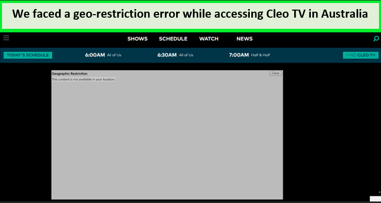 cleo-tv-geo-restriction-error-australia