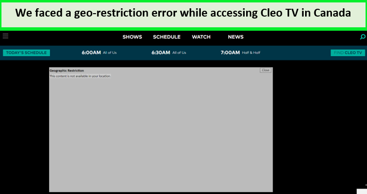 cleo-tv-geo-restriction-error-canada
