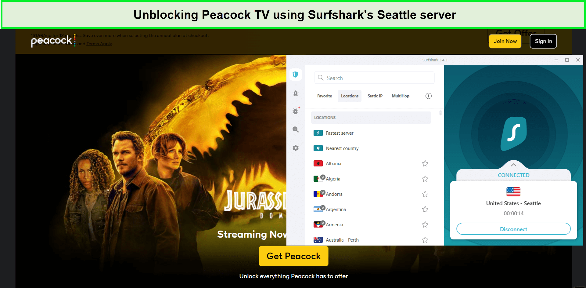 surfshark-unblock-peacock-tv-in-Australia