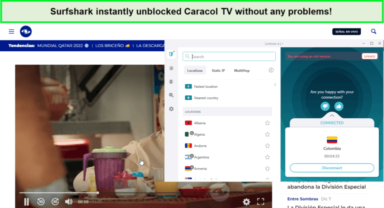 surfshark-unblocked-caracol-tv-in-Singapore