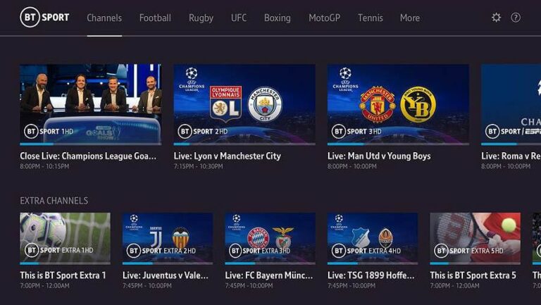 what to watch on bt sport outside uk