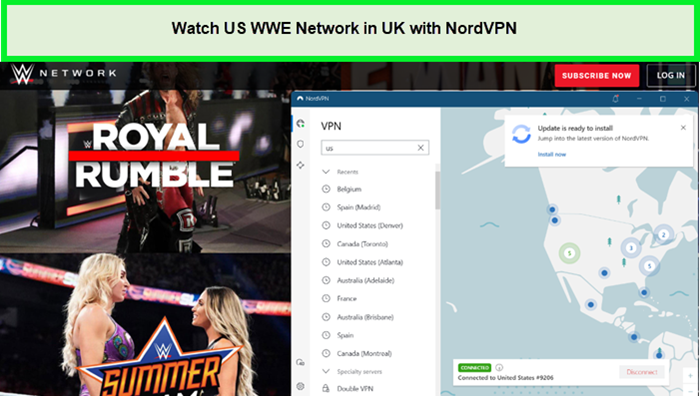 watch wwe network in uk with nordvpn