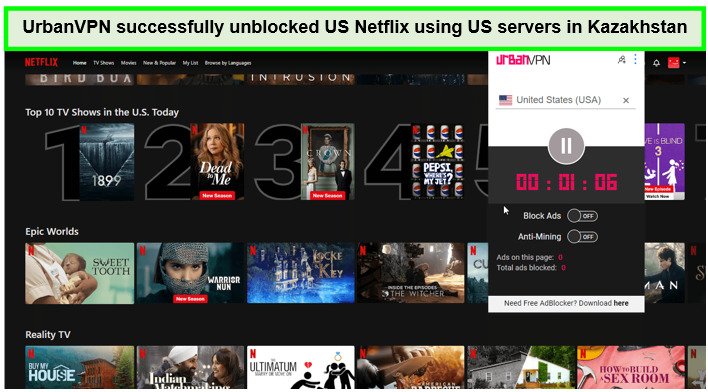 UrbanVPN-unblocked-Netflix-in Kazakhstan