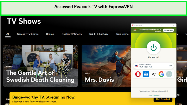 Accessed-Peacock-TV-with-ExpressVPN-in-New-Zealand 