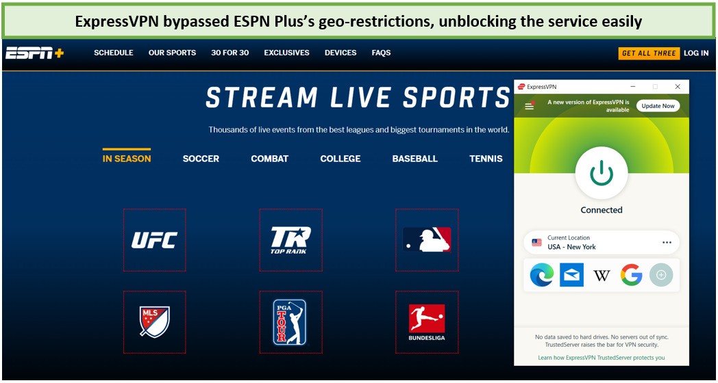 Unblock ESPN Plus with ExpressVPN