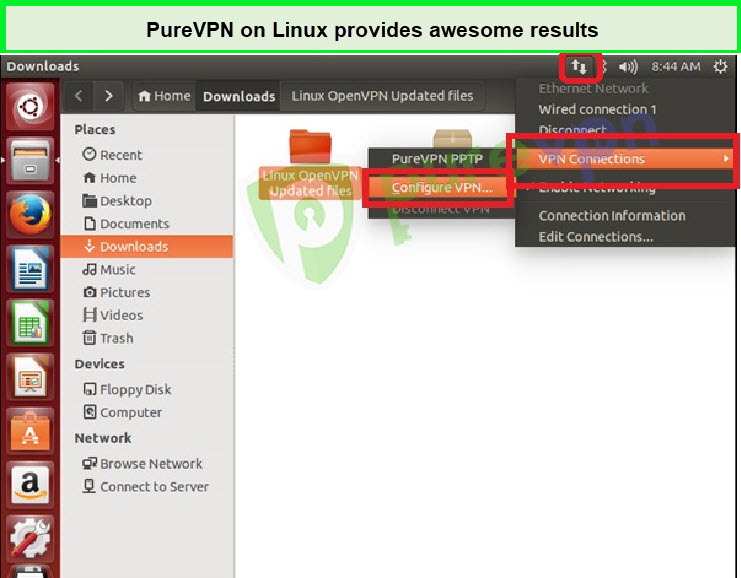  PureVPN en Linux in - Espana 
