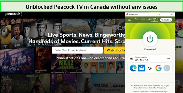 Unblocked-Peacock-TV-with-ExpressVPN-without-any-issues-in-Canada