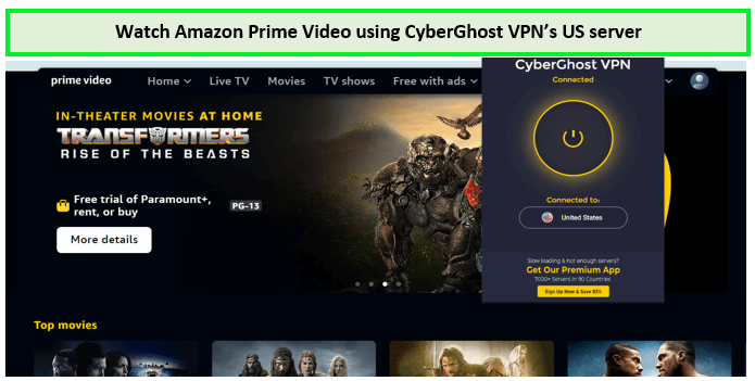Regarder Amazon Prime Video en utilisant CyberGhost en - France 