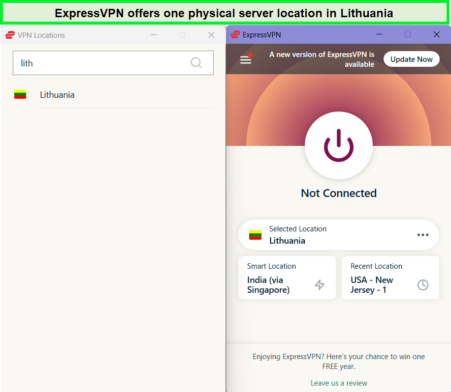 ExpressVPN-servers-to-get-a-Lithuania-IP-address-in-Singapore