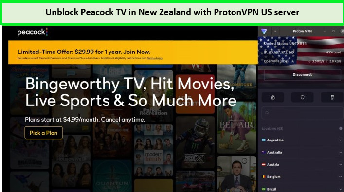 Peacock-TV-in-US-protonvpn-nz