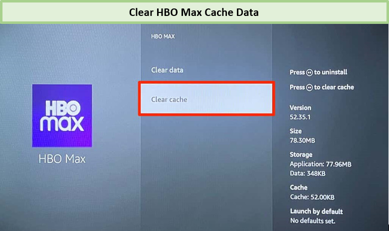  cancella i dati della cache di HBO Max 