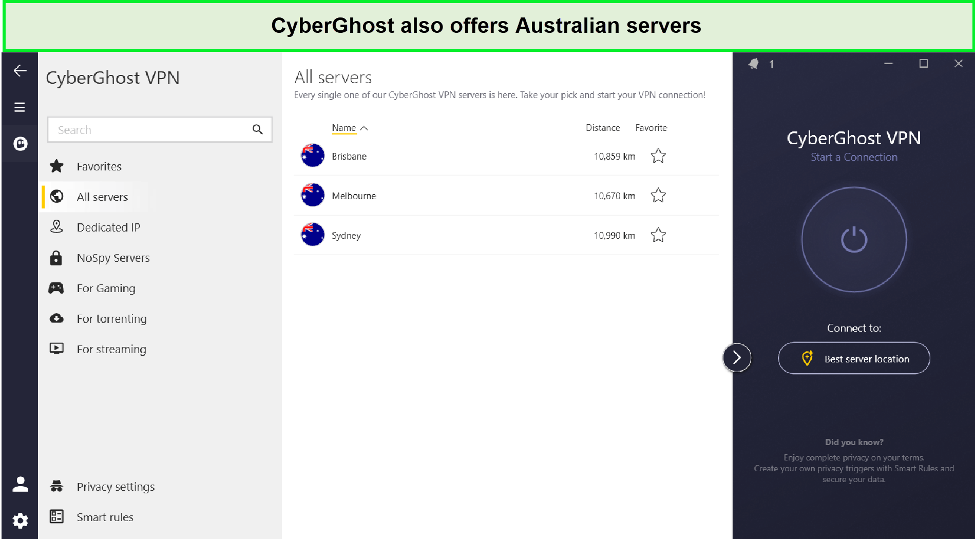cyberghost-AU-servers
