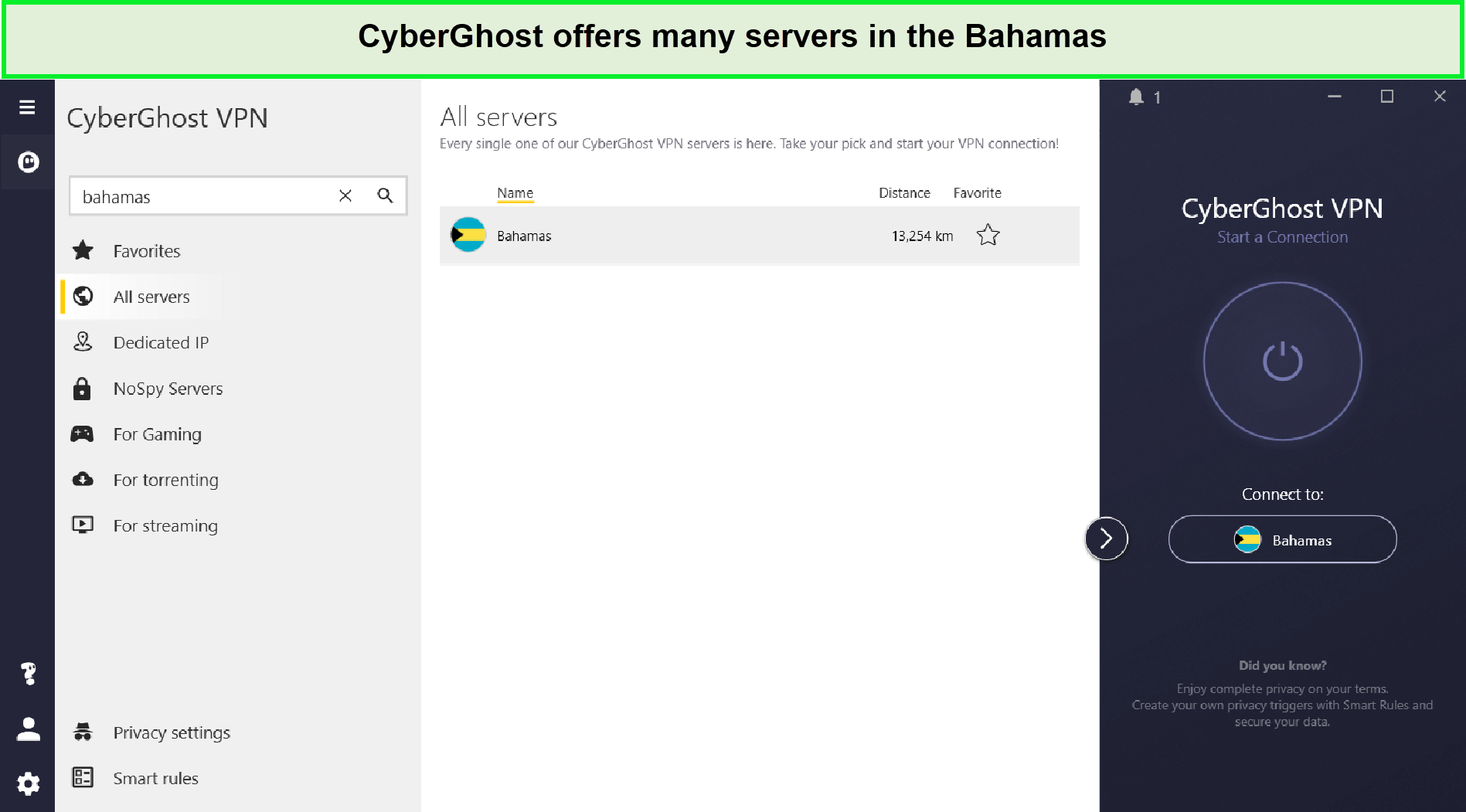 cyberghost-bahamas-servers