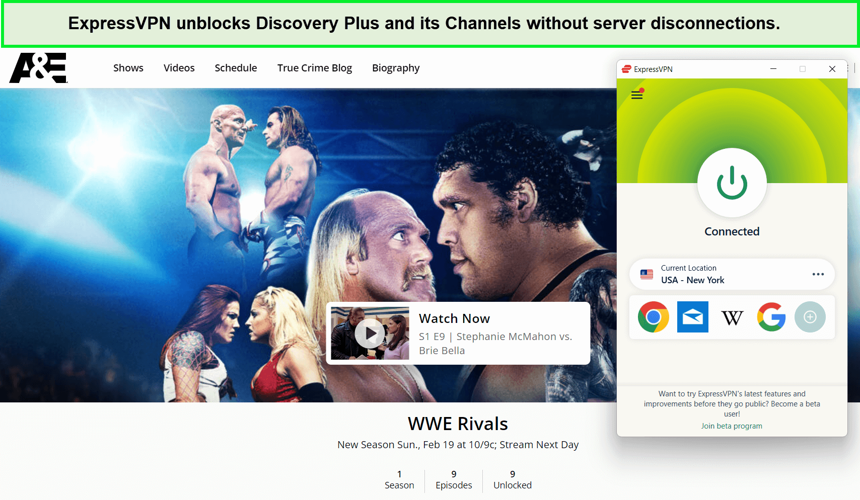 expressvpn-unblocks-wwe-rivals-on-discovery-plus-via-a-and-e-channel