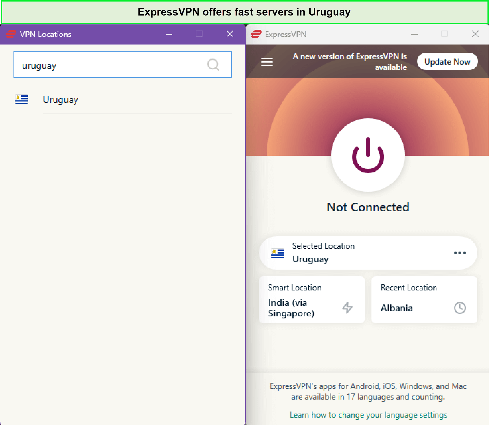 expressvpn-uruguay-servers-For Singaporean Users