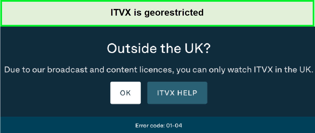 itvx è georestricted 