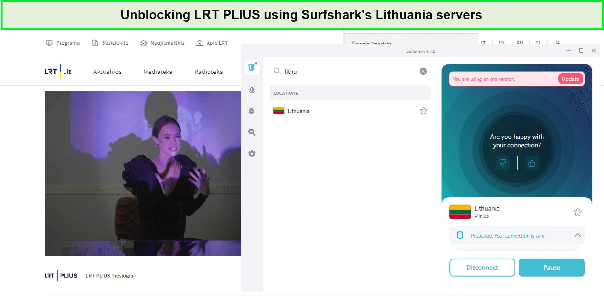  lrt-plius-utilizzando-surfshark LRT Plius utilizzando Surfshark 