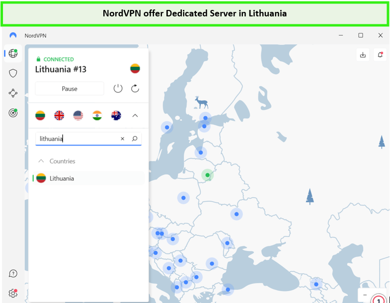  server nordvpn in Lituania per ottenere un indirizzo IP di Lituania in - Italia 
