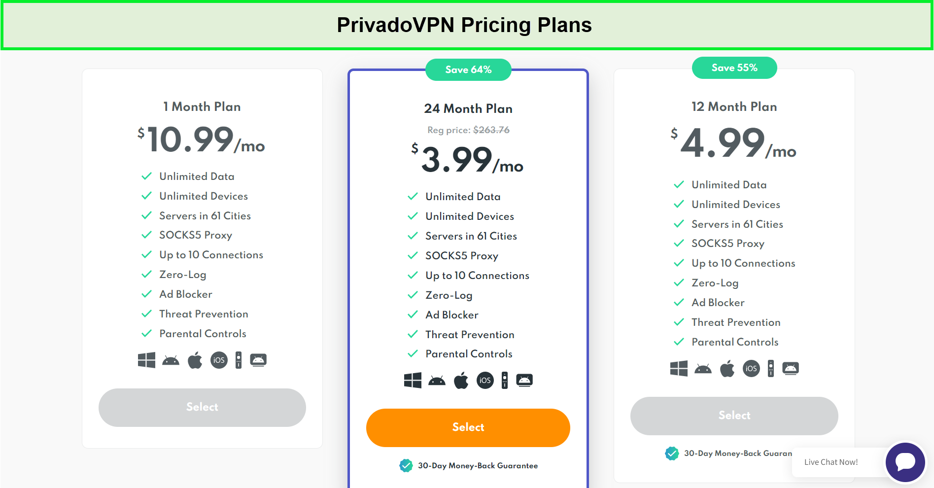 privadovpn-pricing-plans