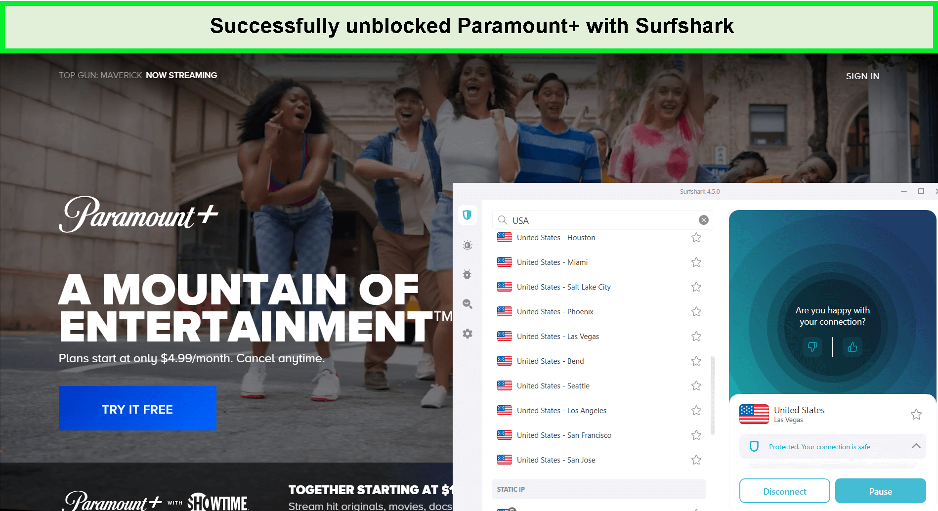 successfully-unblocked-paramount-with-surfshark-in-kenya