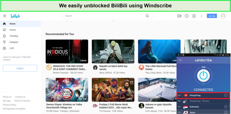 unblock-bilibili-with-windscribe-in-Hong Kong