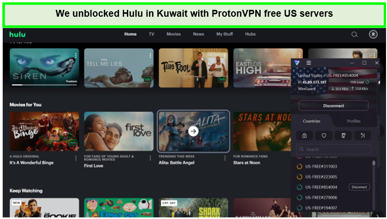 unblock-hulu-with-protonvpn-in-Kuwait-For South Korean Users