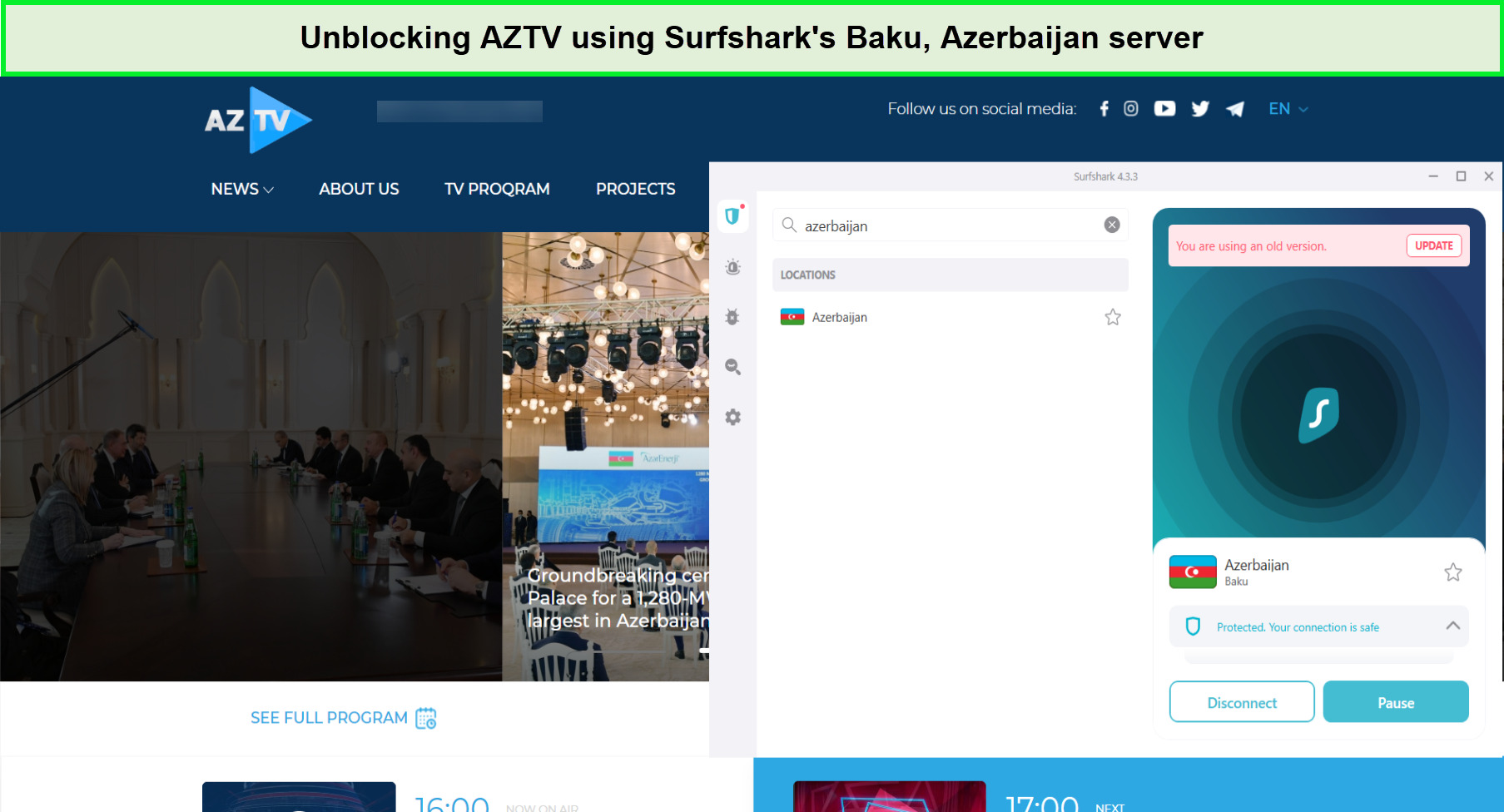 unblocking-aztv-using-surfshark-azerbaijan