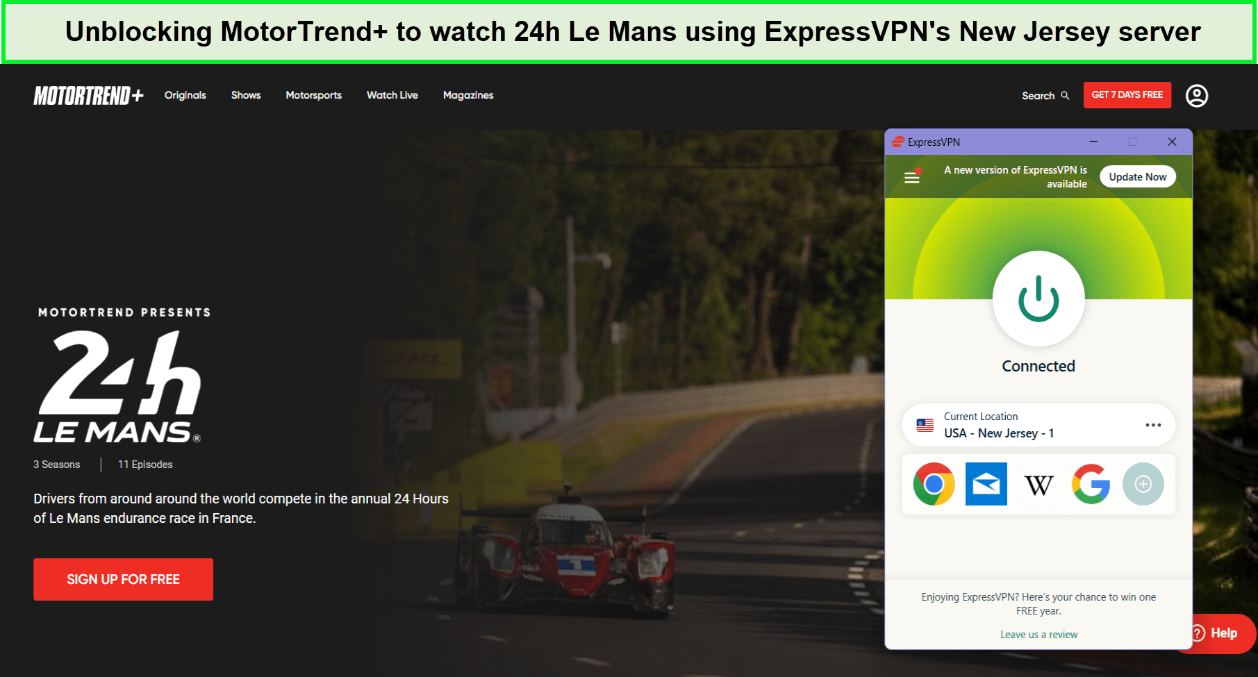 unblocking-motortrend+-to-watch-24h-le-mans-using-expressvpn
