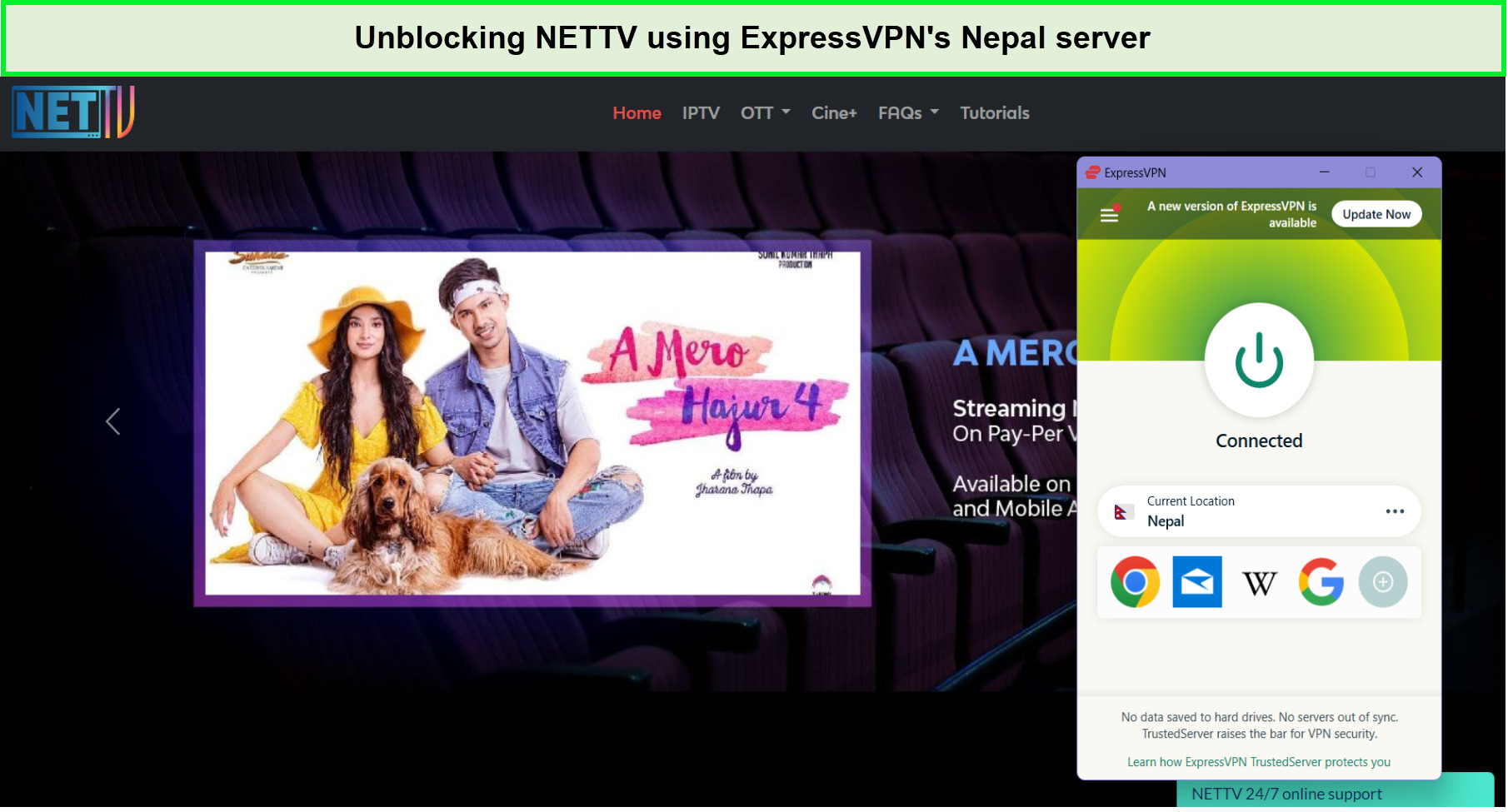 unblocking-netttv-using-expressvpn-nepal