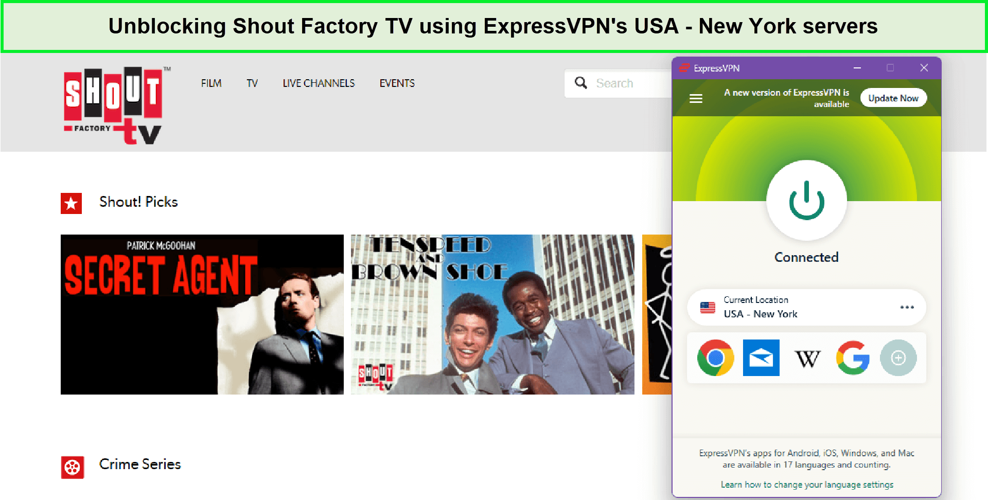 unblocking-shout-factory-tv-using-expressvpn