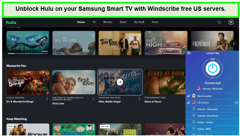 windscribe-with-samsung-smart-tv-in-Australia